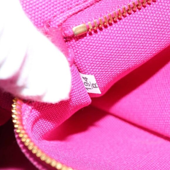 PRADA Canapa PM Hand Bag Canvas 2way Pink Auth - Picture 14 of 16